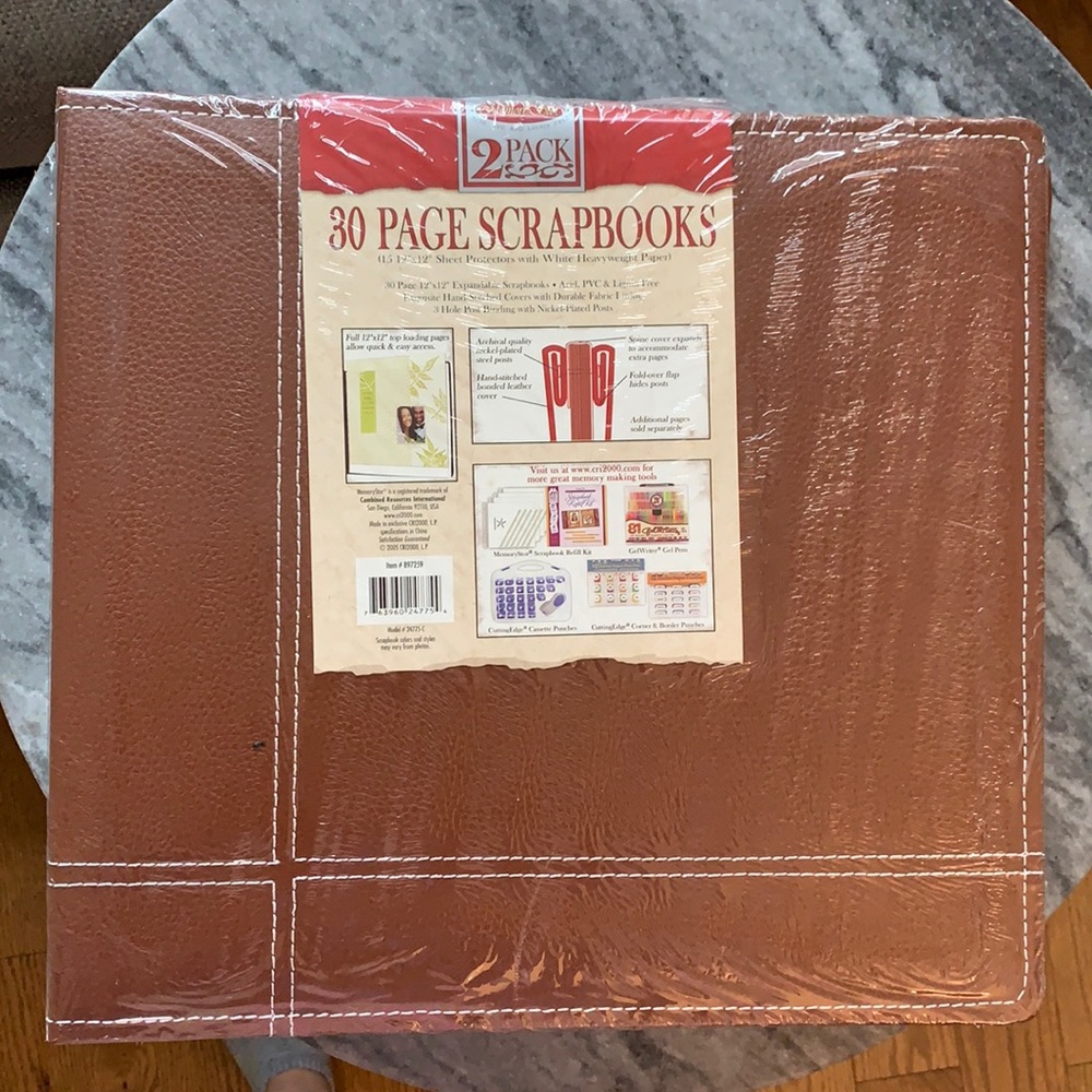 Leather bound 30 page 12x12 scrapbook